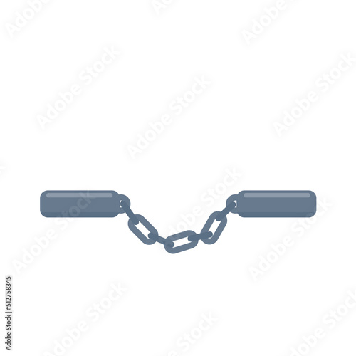 Handcuffs. Chains for detaining offenders.