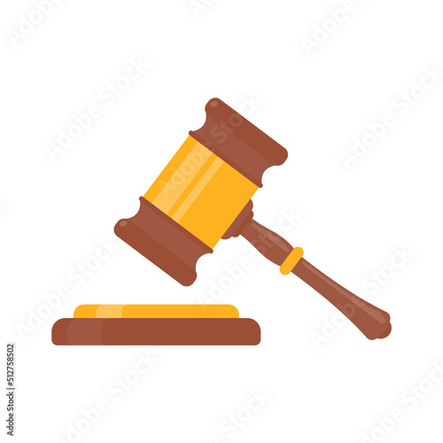 judge hammer Use knocks to decide a lawsuit. A wooden hammer to hit the auction close.