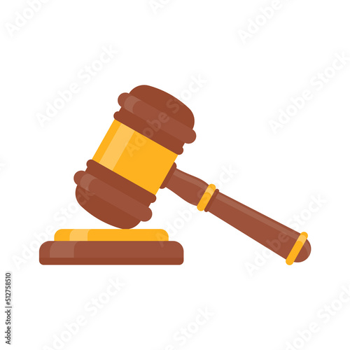 judge hammer Use knocks to decide a lawsuit. A wooden hammer to hit the auction close.