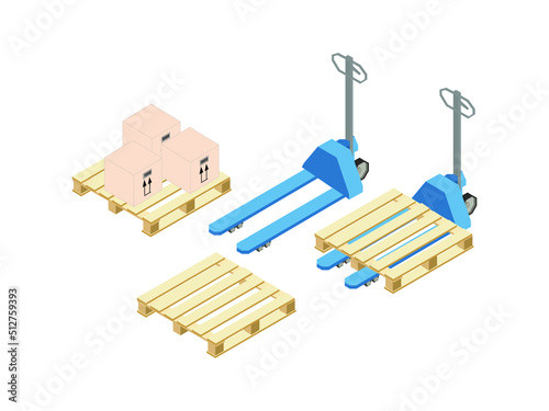 3d render of a stack of pallets