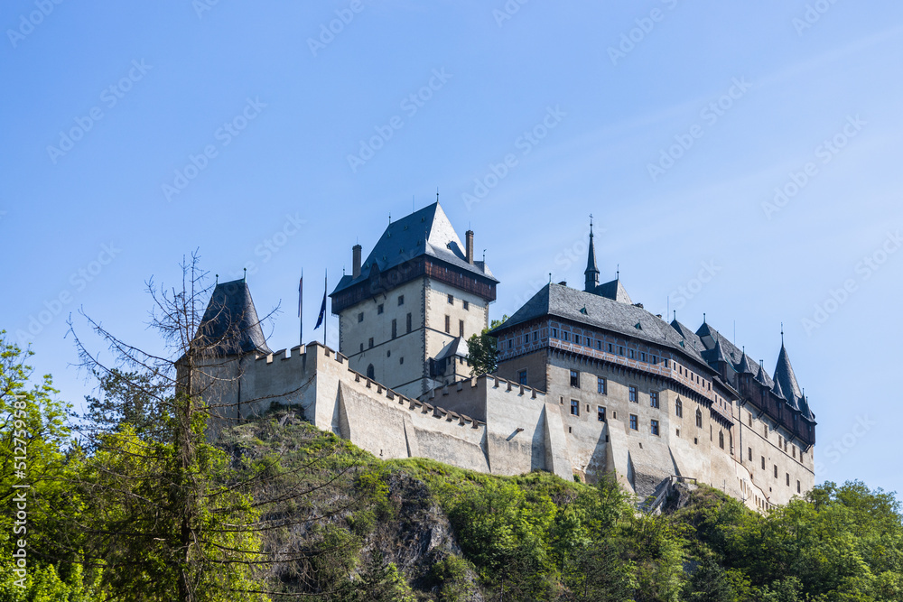 Royal gothic castle of Karlstejn in the Czech Republic