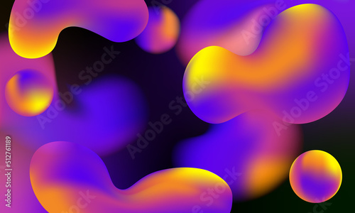 Abstract background with fluid shapes. Lava lamp concept.  For web and mobile apps, business infographics and posters, banners social media, modern design, art illustration template design