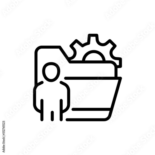 Team Project filled line icon. linear style sign for mobile concept and web design. Outline vector icon. Symbol, logo illustration. Vector graphic