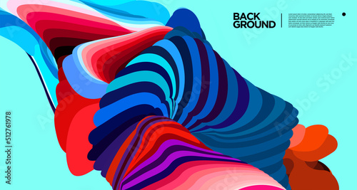 Vector colorful abstract fluid background for banner template