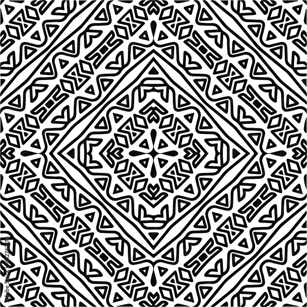 Vector pattern with symmetrical elements . Monochrome striped background.Black patterns. Vector pattern with symmetrical elements . Monochrome striped background.Black patterns.