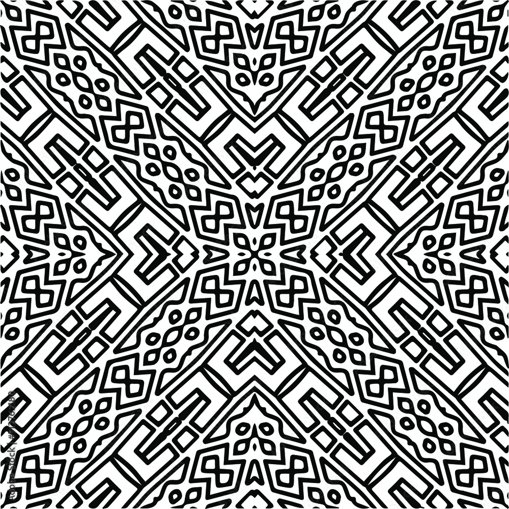 Vector pattern with symmetrical elements . Monochrome striped background.Black patterns. Vector pattern with symmetrical elements . Monochrome striped background.Black patterns.