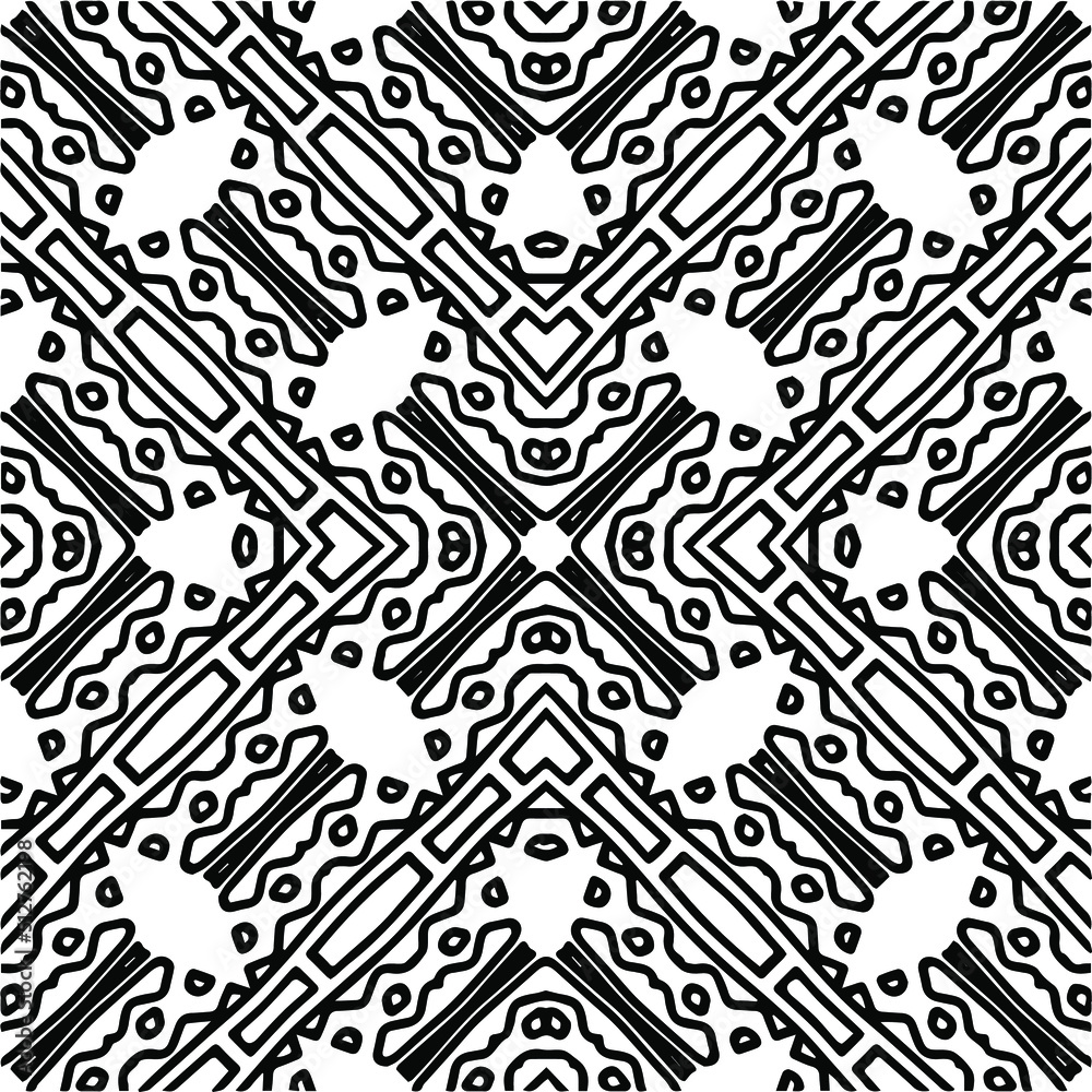 Vector pattern with symmetrical elements . Monochrome striped background.Black patterns. Vector pattern with symmetrical elements . Monochrome striped background.Black patterns.