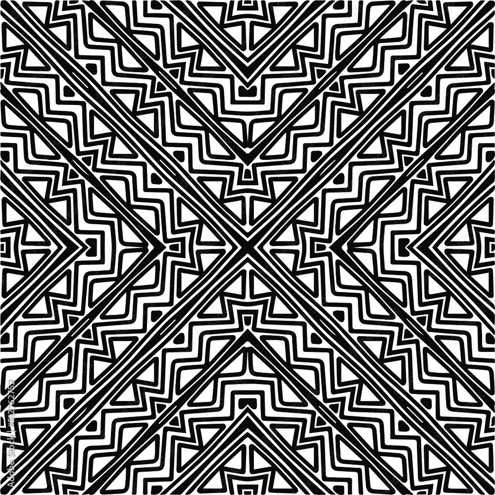 Abstract geometric seamless pattern. Black and white vector background. black mandala. Abstract geometric seamless pattern. Black and white vector background. black mandala.