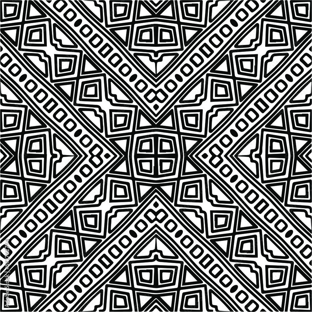 Abstract geometric seamless pattern. Black and white vector background. black mandala. Abstract geometric seamless pattern. Black and white vector background. black mandala.