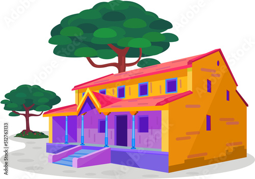 Indian colorful old house, village house