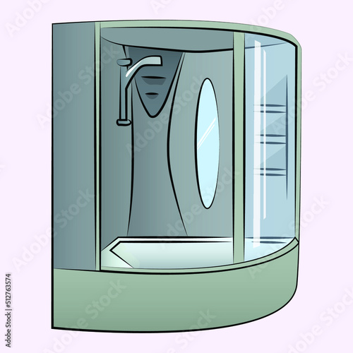 modern shower cabin