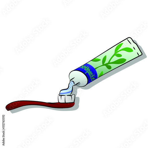 toothbrush and toothpaste