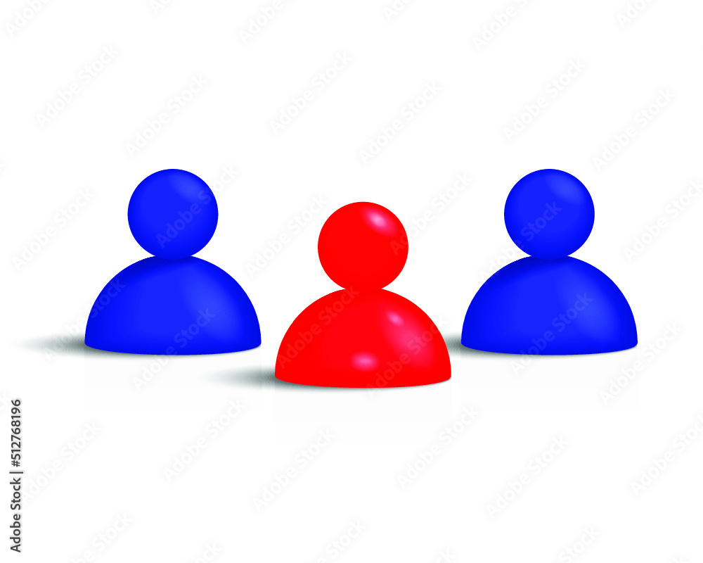 3D people icons isolated on a white background. 3d rendering 3D people icons isolated on a white background. 3d rendering