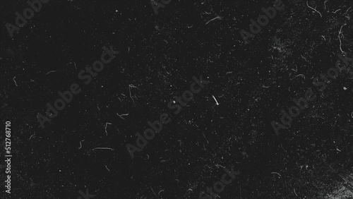 Realistic dust particles on dark background. Abstract animation. White and glow dust particle abstract on black background