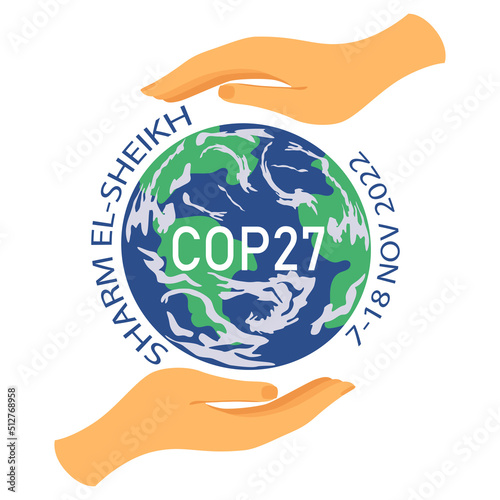 COP 27 in Sharm El-Sheikh, Egypt. 7-18 november 2022.  United nations climate change conference.  International climate summit.