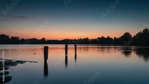sunset on the lake