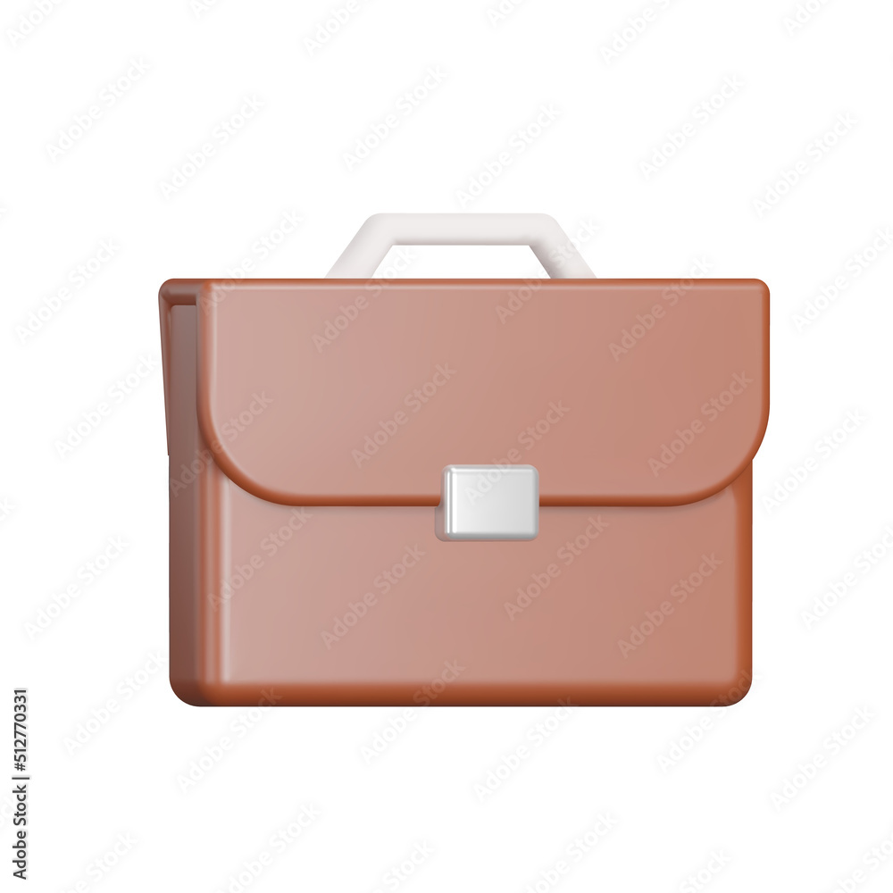 Case 3d icon. Isolated object on a transparent background Case 3d icon. Isolated object on a transparent background