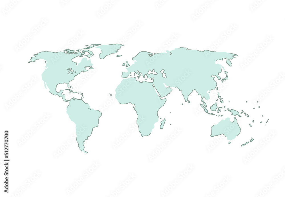 World map line composition concept minimal design of global business. Vector Illustration