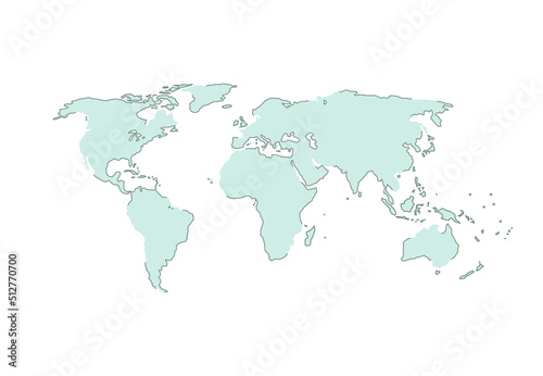 World map line composition concept minimal design of global business. Vector Illustration