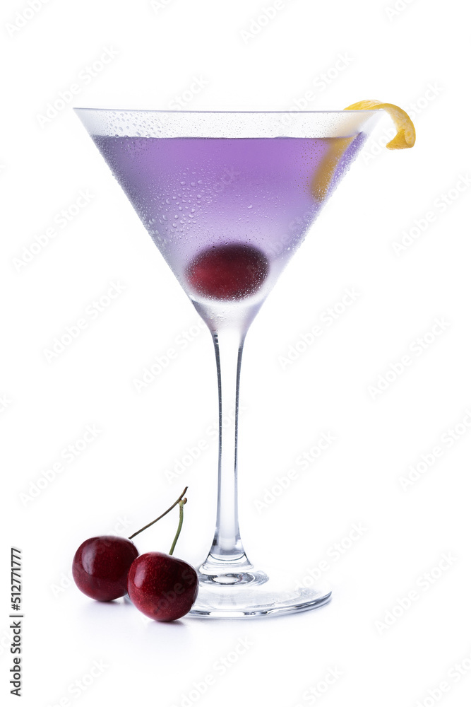 Aviation cocktail isolated on white background. Aviation cocktail isolated on white background.