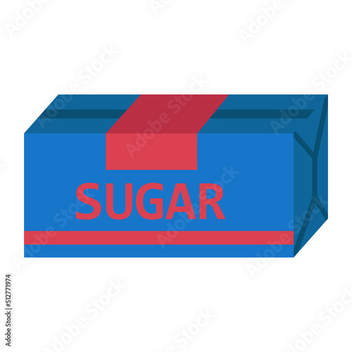 Sugar package vector food design isolated white. Icon product illustration paper packaging symbol and ingredient pack and bag sachet organic. Box packet sweet spices and container sucrose kitchen