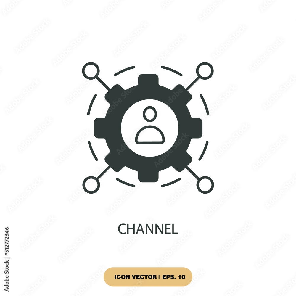 channel icons  symbol vector elements for infographic web