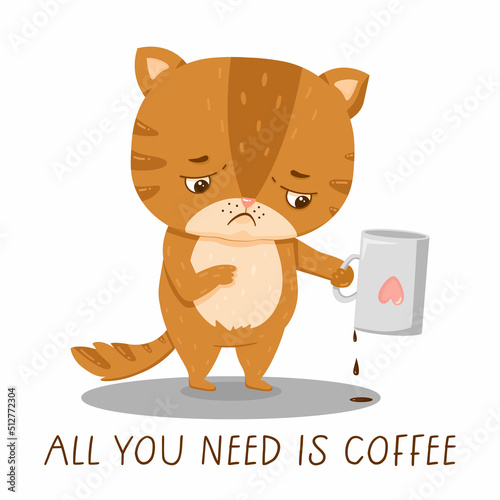 emotional grumpy cat all you need is coffee