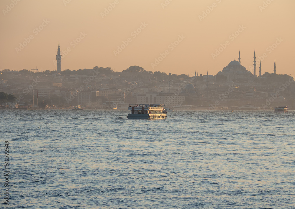 City Istanbul on the Bosphorus in Turkey