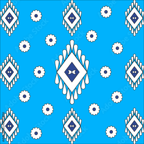 ethnic pattern tribal textile american fabric african aztec geometric mandala motif native boho bohemian rug indian asian illustration vector
