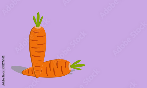 Carrot icon vector cartoon illustration best for your picture decoration. Daucus carota L