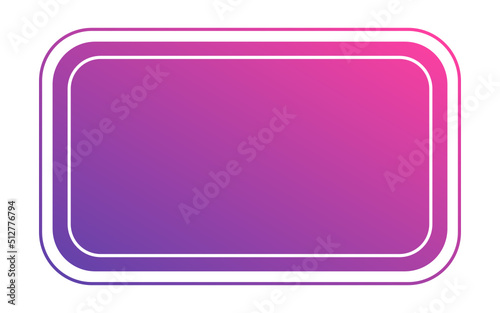 gradient rectangle banner frame 