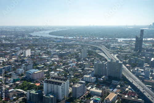 city scape from high building tower © Yanukit