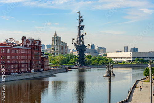 Monument to Peter the Great on Moskva river, Moscow, Russia photo