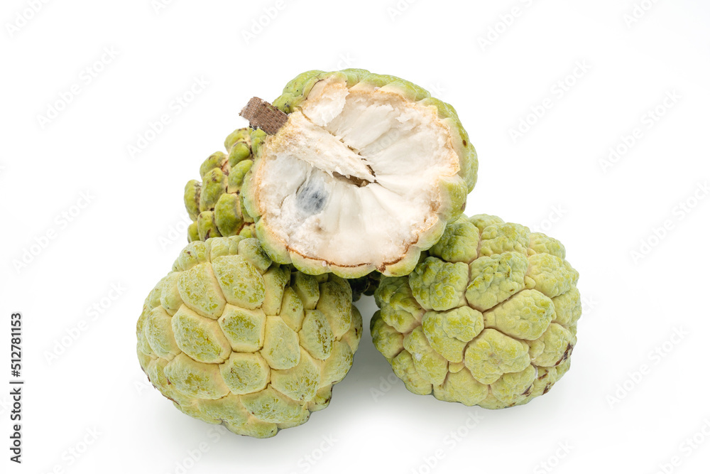 Fototapeta premium custard apple isolated on white