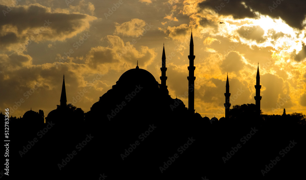 Suleymaniye mosque silhouette is every evning is veri nice for all photographers.