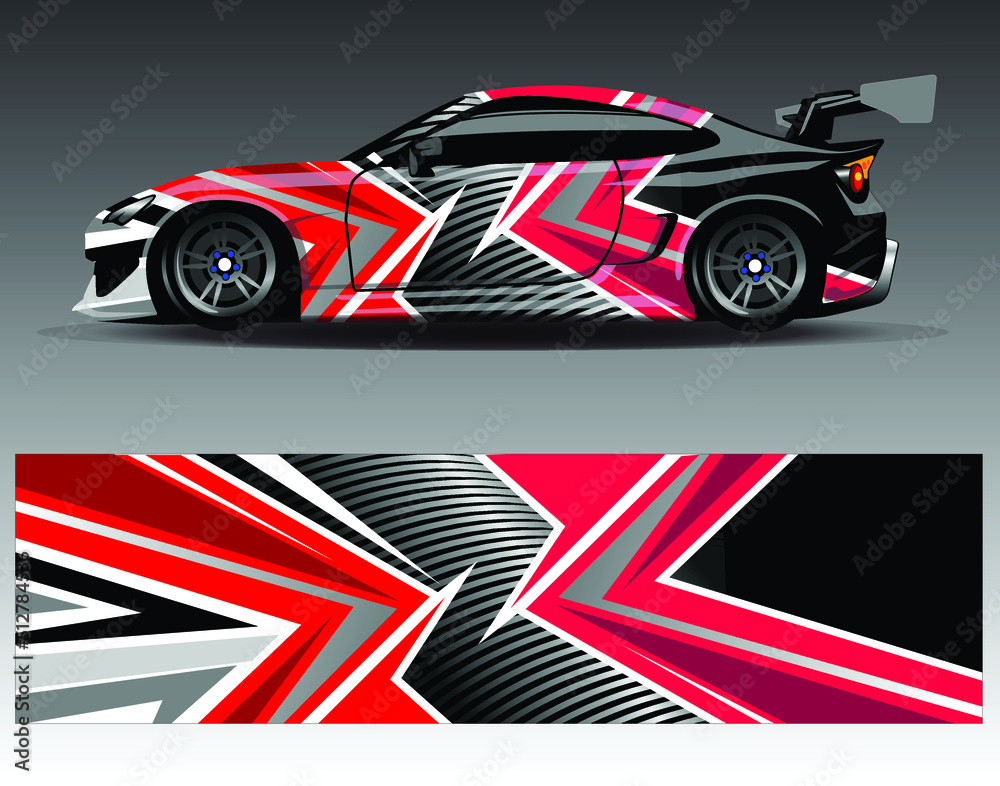 Car wrap decal graphics. Abstract eagle stripe grunge racing and sport background for racing livery or daily use car vinyl sticker Car wrap decal graphics. Abstract eagle stripe grunge racing and sport background for racing livery or daily use car vinyl sticker