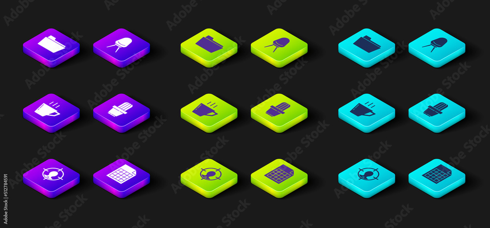 Set Head hunting concept, File document, Coffee cup, Cactus and succulent pot, Office chair and Document folder icon. Vector