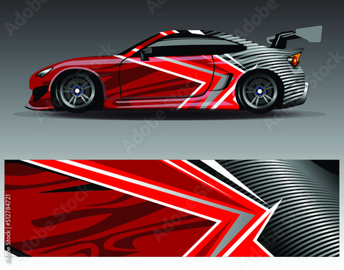 Car wrap decal graphics. Abstract eagle stripe  grunge racing and sport background for racing livery or daily use car vinyl sticker