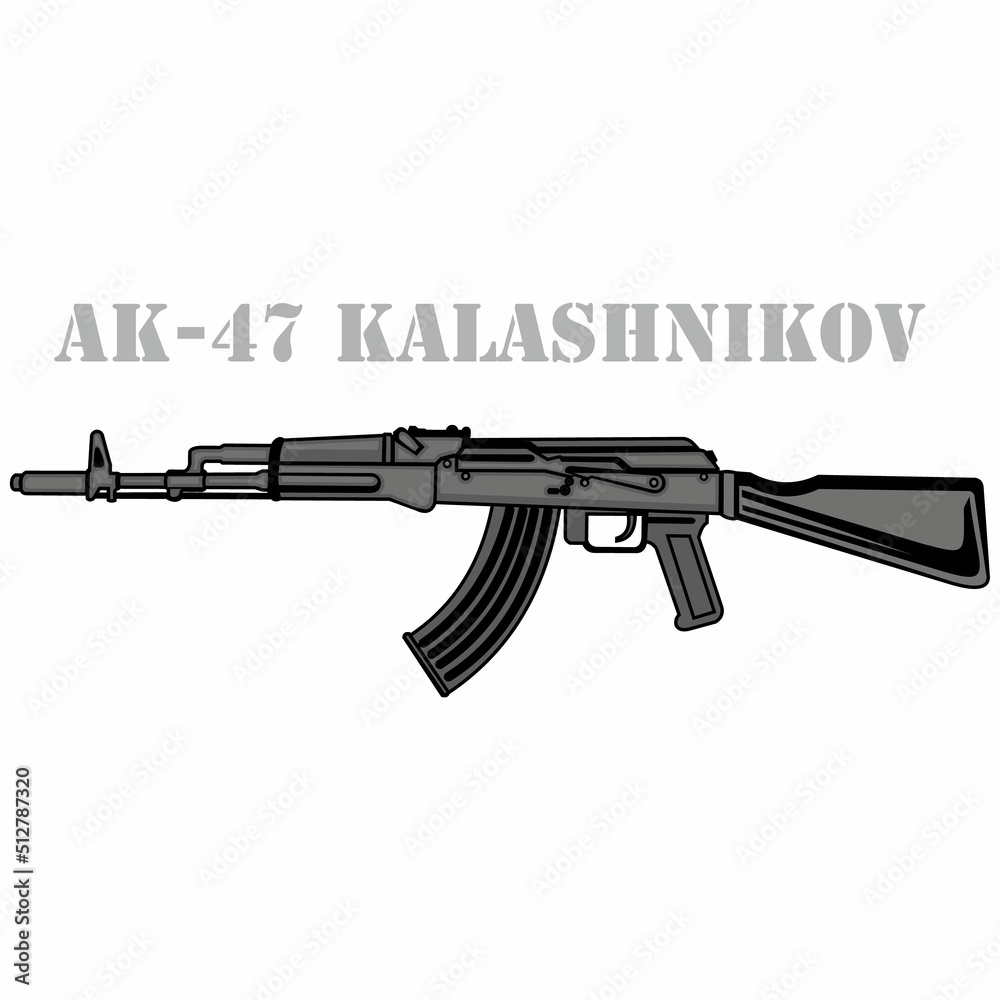 machine gun, AK-47,kalashnikov ,flat illustration
machine gun, AK-47,kalashnikov ,flat illustration