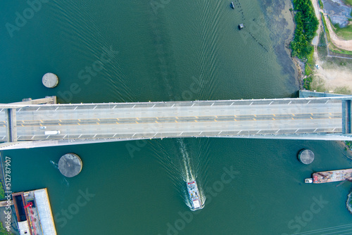 Aerial view of the Cochrane Bridge on the Mobile River  photo