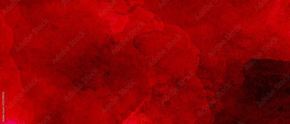 Beautiful Abstract Grunge Decorative Dark Red Stucco Wall Background. Valentines Christmas Design Layout. Art Rough Stylized Texture Banner With Copy Space.
