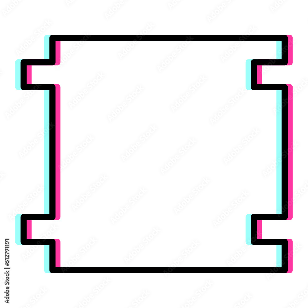 glitch square frame glitch square frame