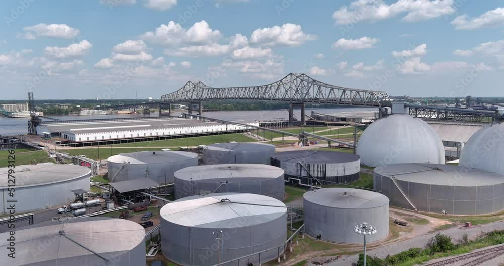 Aerial view of the Horace Wilkinson Bridge in Baton Rouge, Louisiana Aerial view of the Horace Wilkinson Bridge in Baton Rouge, Louisiana