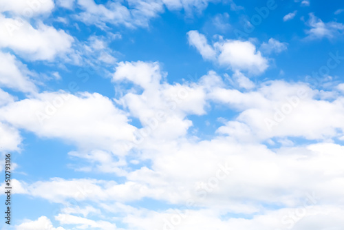 Picturesque view of blue sky with fluffy clouds