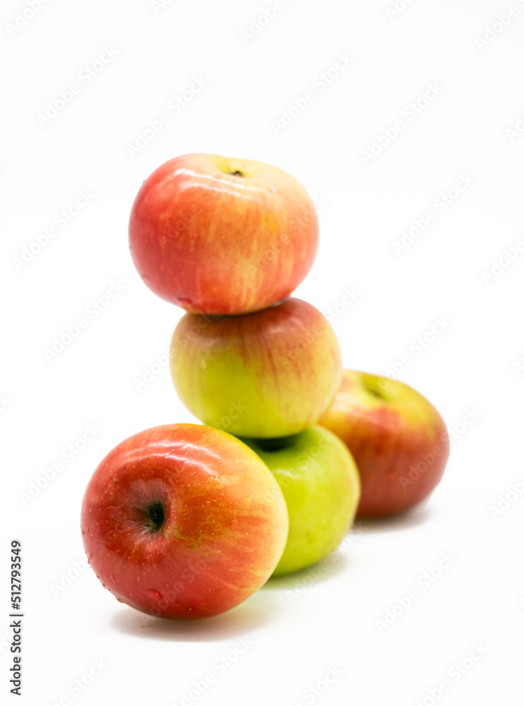 Fresh group of apple isolate on white background. Fresh group of apple isolate on white background.
