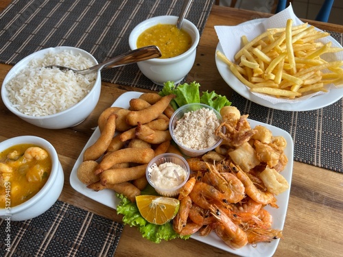 Sequencia de Camarão / Camarão Frito / Fried shrimp photo
