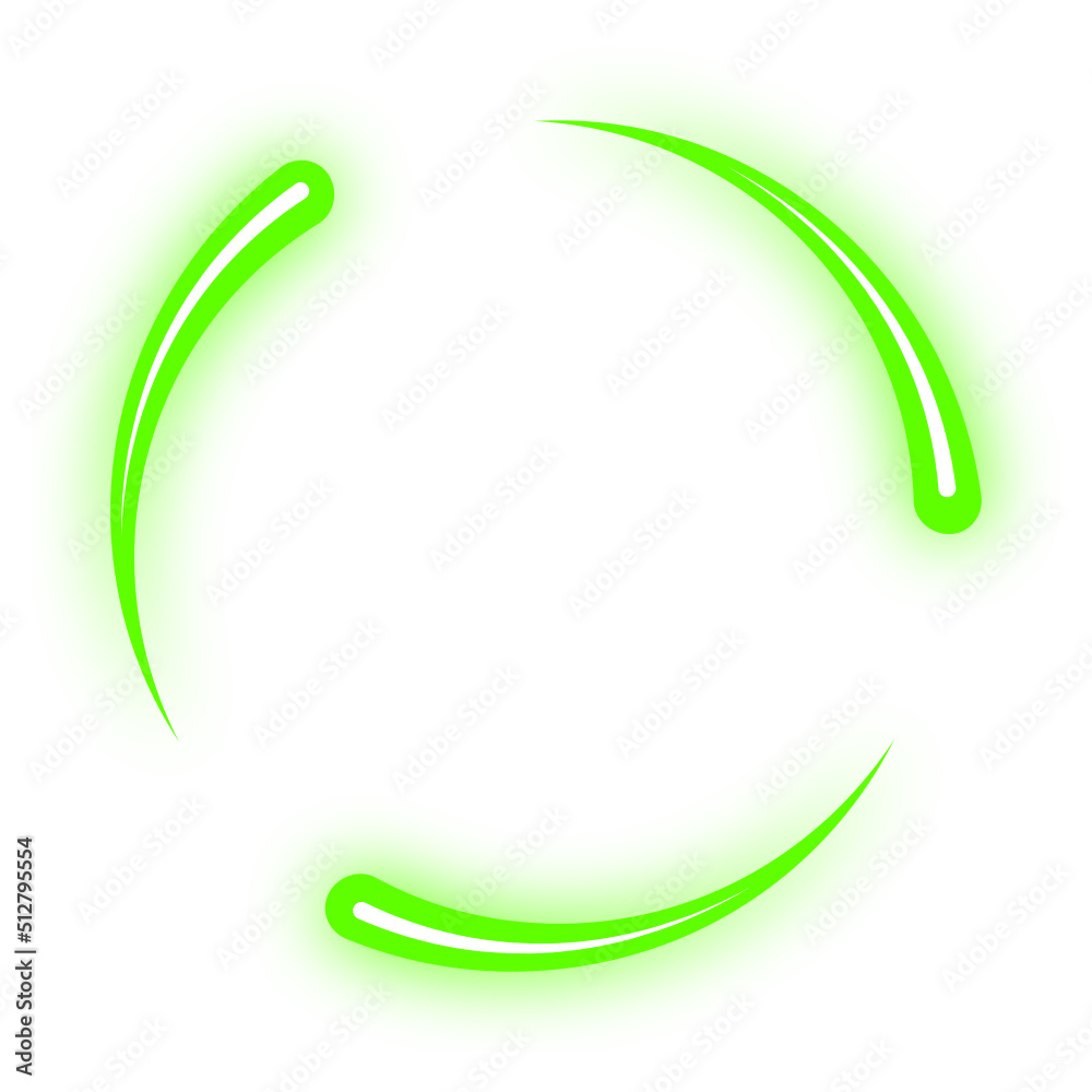 neon line circle frame