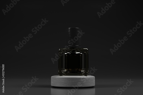 3d rendering of luxury perfume bottle