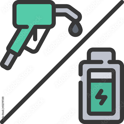 Fuel Vs Battery Icon