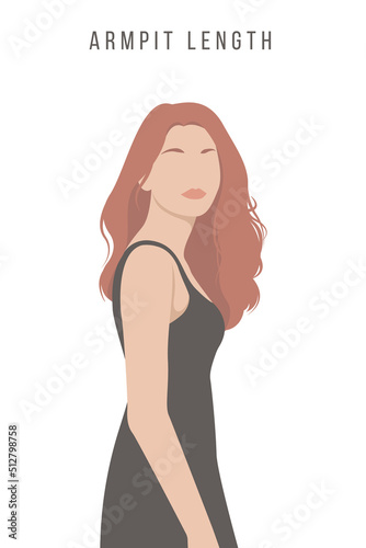 Woman with orange armpit-length hair.